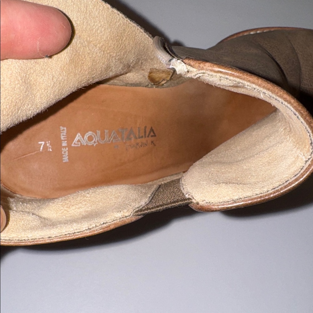 AQUATALIA Tan Ankle Booties - Picture 3 of 7